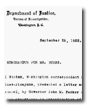 Memo of September 25, 1922 thumbnail