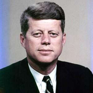 Color portrait of the President of the USA, John F. Kennedy. (1961 file photo)