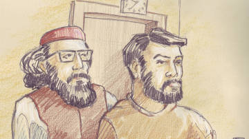 Two men, Hiva Alizadeh (left) and Misbahuddin Ahmed, were charged in an Ottawa court on Thursday with terrorism offences.