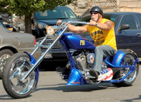 Paul Teutul, Sr. (OCC) on his way to the waterfront in Newburgh